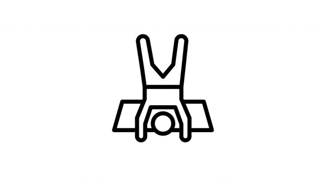handstand animated icon