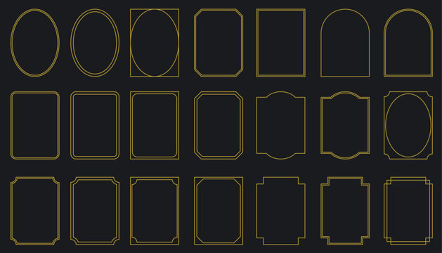 シンプルなクラシックフレームセット　装飾枠　飾り枠