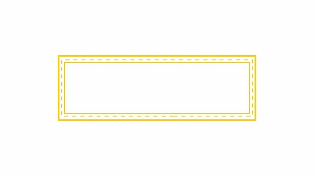 Dotted line rectangle frame icon on transparent background. ,selection box outline, border frame dotted line animation on transparent background in 4k