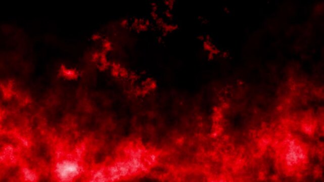Red smoke rising upward black background loop video