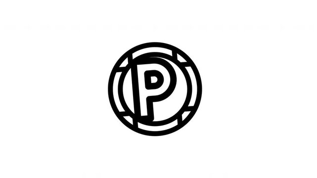 parking sign animated icon