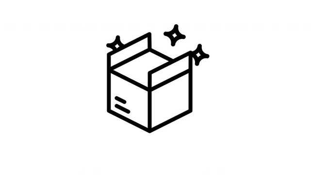 shipping box animated icon