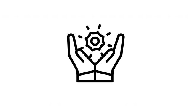 sun salutation animated icon