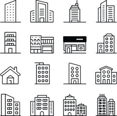 Fototapeta premium House icons for property listings