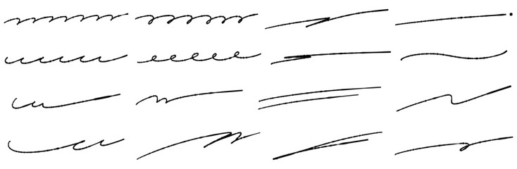 手書きアンダーライン素材 ゆるくかわいい横長見出し装飾