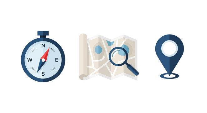 Navigation tools for travel and exploration.