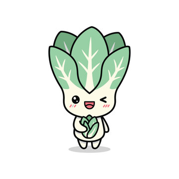 Bok Choy Character Vegetable Mascot Commercial