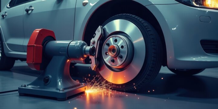 Precise Automotive Wheel Alignment Calibration and Brake Rotor Inspection Utilizing Advanced Technology