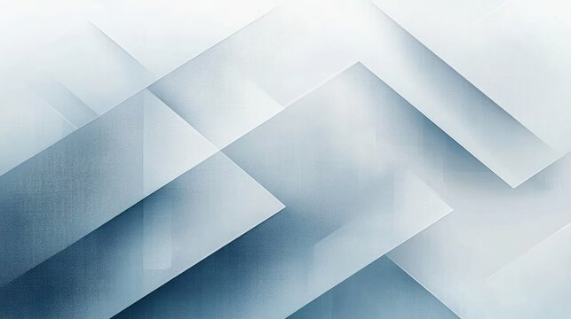 overlapping diagonal translucent panels and parallelograms in cool blue and white with textured gradient, calm minimalist atmosphere
