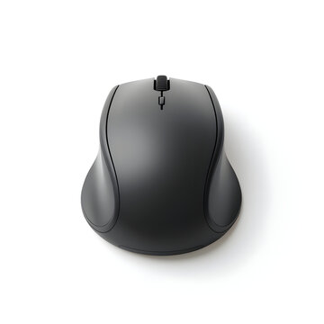 Computer Mouse Side View Minimal White Background
