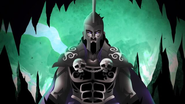 hades in underworld surrounded by tormented souls