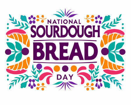 National Sourdough Bread Vector, Artisan Bread and Baking Design
