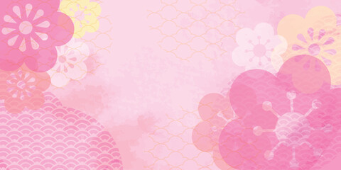 Naklejka premium Spring Japanese Cherry blossom flower background vector. Sakura floral Wallpaper design of elegant gold line cherry blossom flower, branch. Illustration for banner, wall decoration, backdrop, ads.