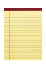 Blank yellow legal pad paper with red binding © PEE PHIBAN
