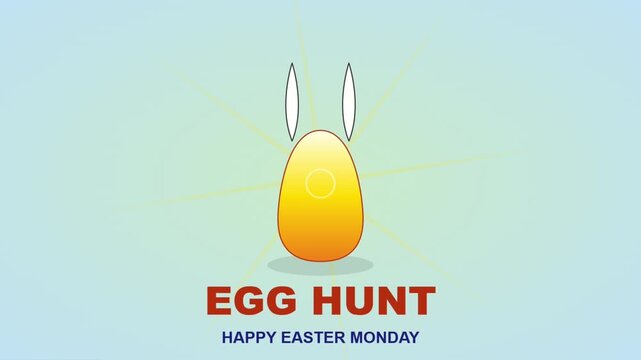 Creative Easter Egg Hunt Animation featuring a Golden Egg with Bunny Ears
