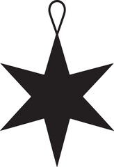 Fototapeta premium Hanging star silhouette icon for decoration and holiday design