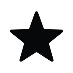 Obraz premium Star Shape Black Silhouette Minimal Vector