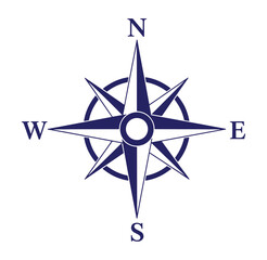 Fototapeta premium compass rose navigation symbol with north south east and west directions