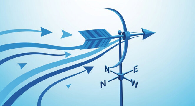 Weather Wind Direction Indicator Arrow.