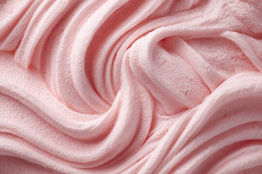 Creamy pink texture of strawberry ice cream swirl
