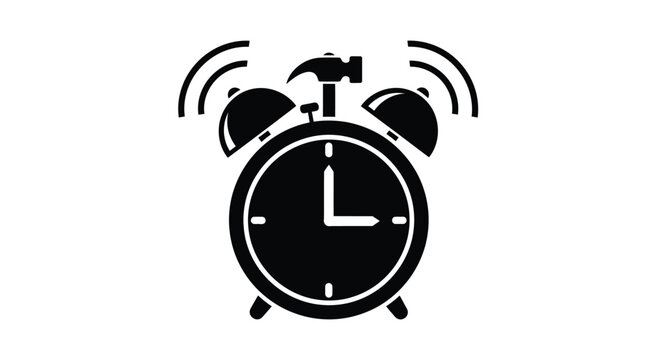 An alarm clock being struck by a hammer symbolizing time pressure