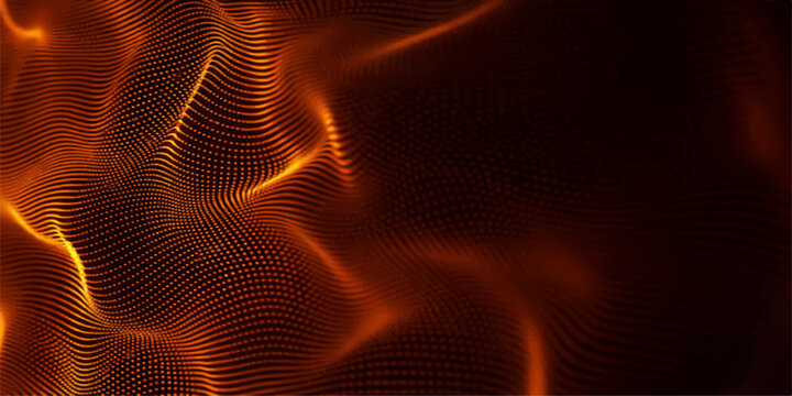 Dynamic abstract fractal burst design featuring glowing light waves and futuristic energy patterns on a dark space backdrop