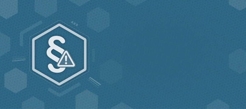 Paragraph law legal warning symbol vector illustration with copy space for justice and compliance concepts