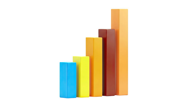 Colorful Bar Chart Showing Growth