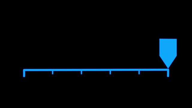 simple infographic element - timeline icon animation. timeline concept with seven steps.