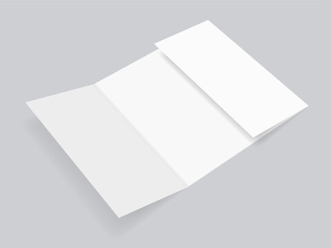 square gate fold brochure mockup vector illustation 