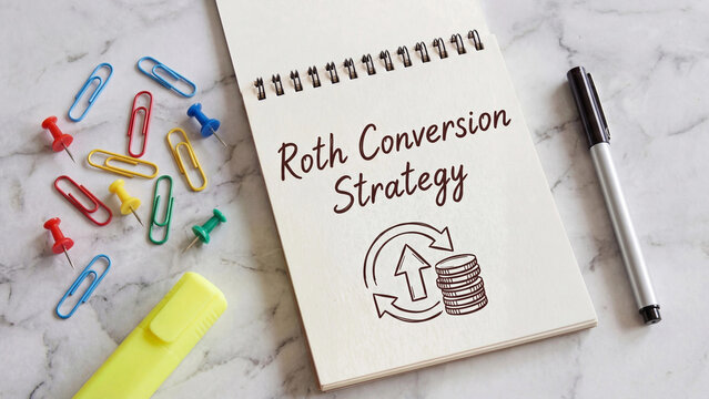 Roth conversion retirement savings strategy concept for personal finance planning tax optimization investment management wealth building and long term financial security education and advisory content