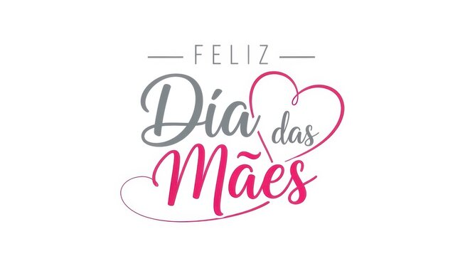 Feliz dia das maes portuguese mothers day greeting with heart