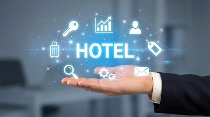 Obraz premium Enhancing Hotel Management and Hospitality Service Through Digital Booking Solutions