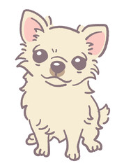 Fototapeta premium 犬、チワワのイラスト素材。ベクターイラスト素材。