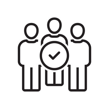 Eligible line Icon. Simple outline style. Able, adept, adequate, capable, competent, deserving, dextrose concept. Vector illustration isolated on white background. Thin stroke EPS 10.