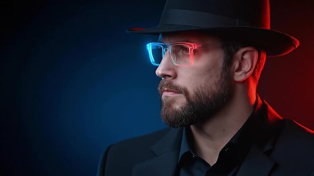 A detective using AI facial recognition to track suspects