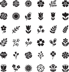 Obraz premium set of floral elements