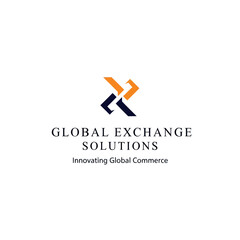 Obraz premium Global Exchange Solutions Logo - Arrow-Shaped Design for Commerce Innovation.