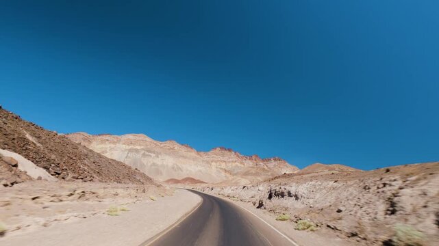 Driving Through Artist's Palette Death Valley National Park POV