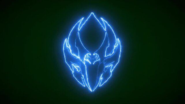 An abstract glowing arcane shape slowly materializes and fades with an eerie light, isolated on green screen ghost, compositing, technology
