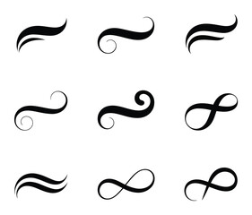 Fototapeta premium Swirl Vector Illustration with Infinity and Curl Elements
