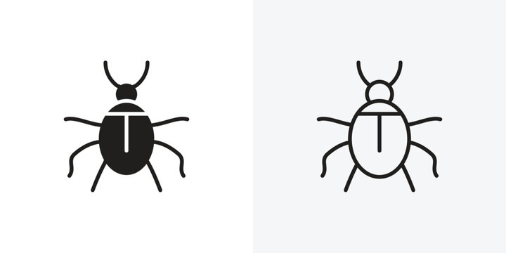 Bug vectors icons pack for apps and Ui Ux desigs