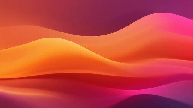 Seamless looping warm gradient glow waves cinematic orange pink tones drifting sunset light luminous refined visuals abstract gradient shimmer