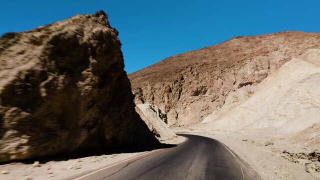 Driving Through Artist's Palette Death Valley National Park POV