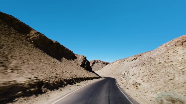 Driving Through Artist's Palette Death Valley National Park POV