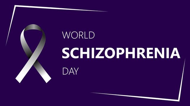 World Schizophrenia Day awareness video. Animation text and video for celebrating schizophrenia day.
