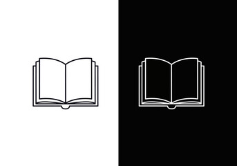 An illustration shows two open books side by side on white and black backgrounds. © Matloob