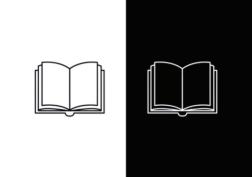 An illustration shows two open books side by side on white and black backgrounds.