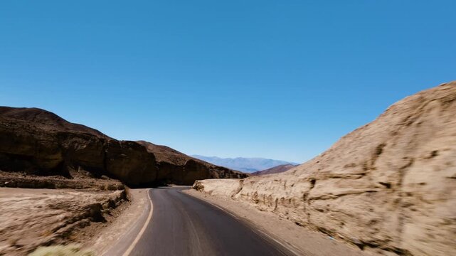 Driving Through Artist's Palette Death Valley National Park POV