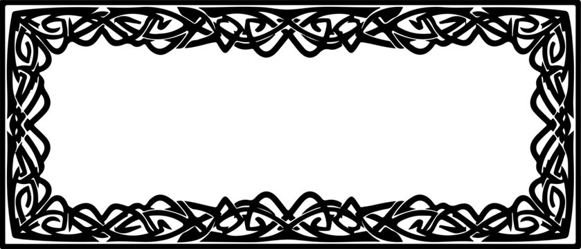 Celtic knot border frame vector illustration
